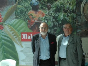 Jean-Pierre Blanc, directeur de Malongo et Alain Dutheil, membre du conseil d'administration de l'AFQP06 (ancien DG de ST Microelectronics)